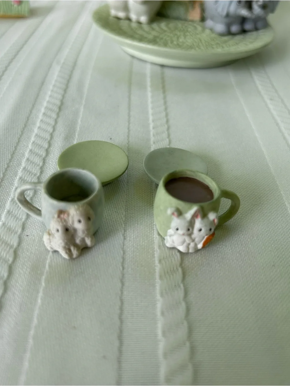 Vintage Enesco Precious Moments Pastel Noah's Ark display Tea Set Teapot